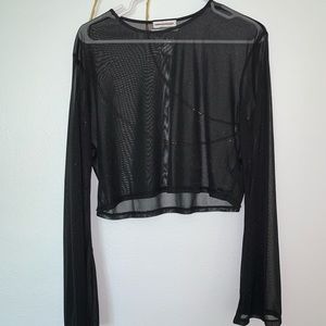 Urban Outfitters Sheer Sparkly Longsleeve